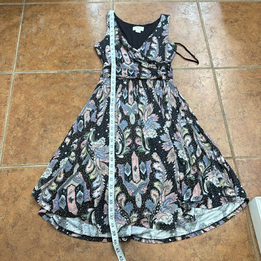 Maeve Anthropologie Leslie Paisley Wrap Top Midi‎ Dress Size S - Picture 14 of 15